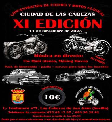 XI Reunión de Motos y Coches Clásicos Ciudad de Las Cabezas