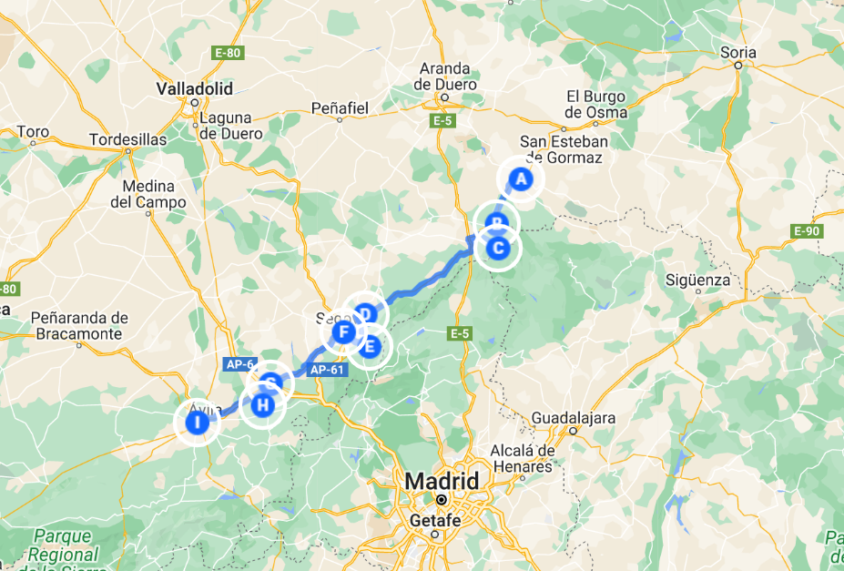 Ruta Segovia - Ávila