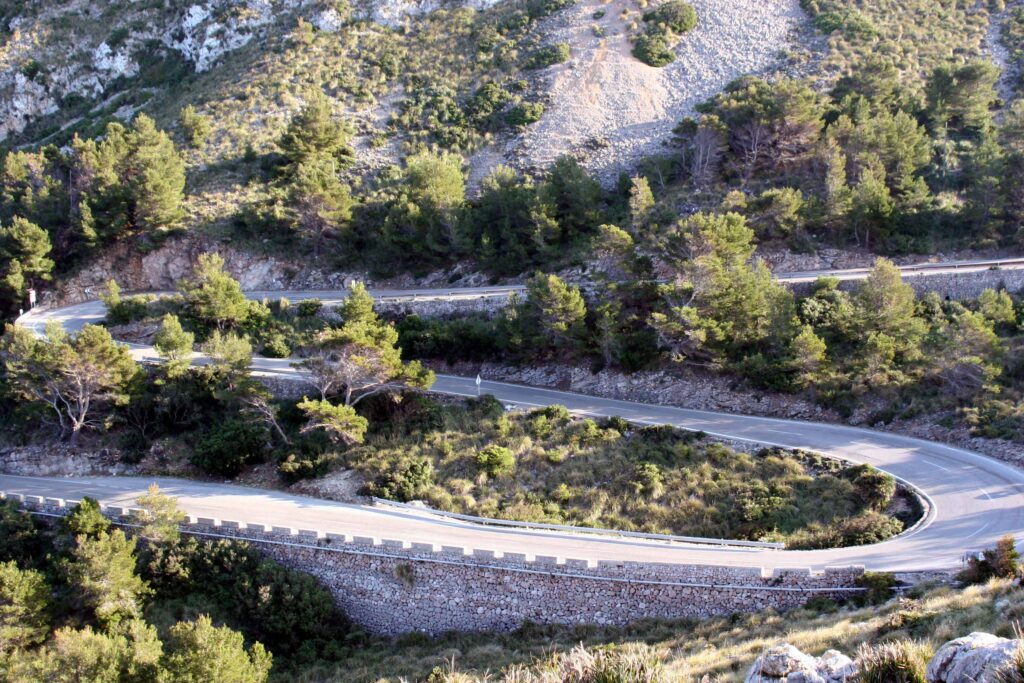 Carretera de curvas por Formentor