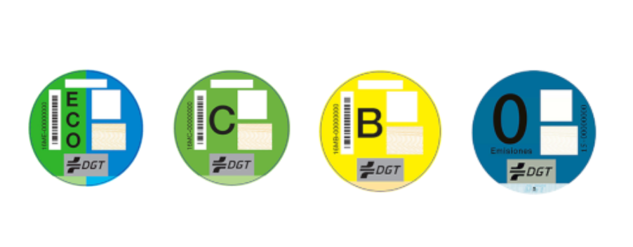 Etiquetas ambientales de la DGT